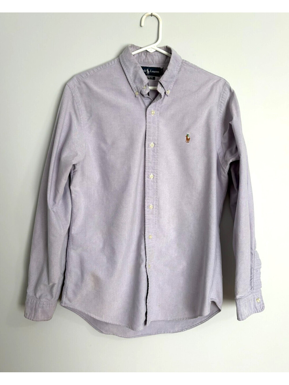 Polo Ralph Lauren Classic Fit Purple Oxford Shirt Men's Size M Cotton